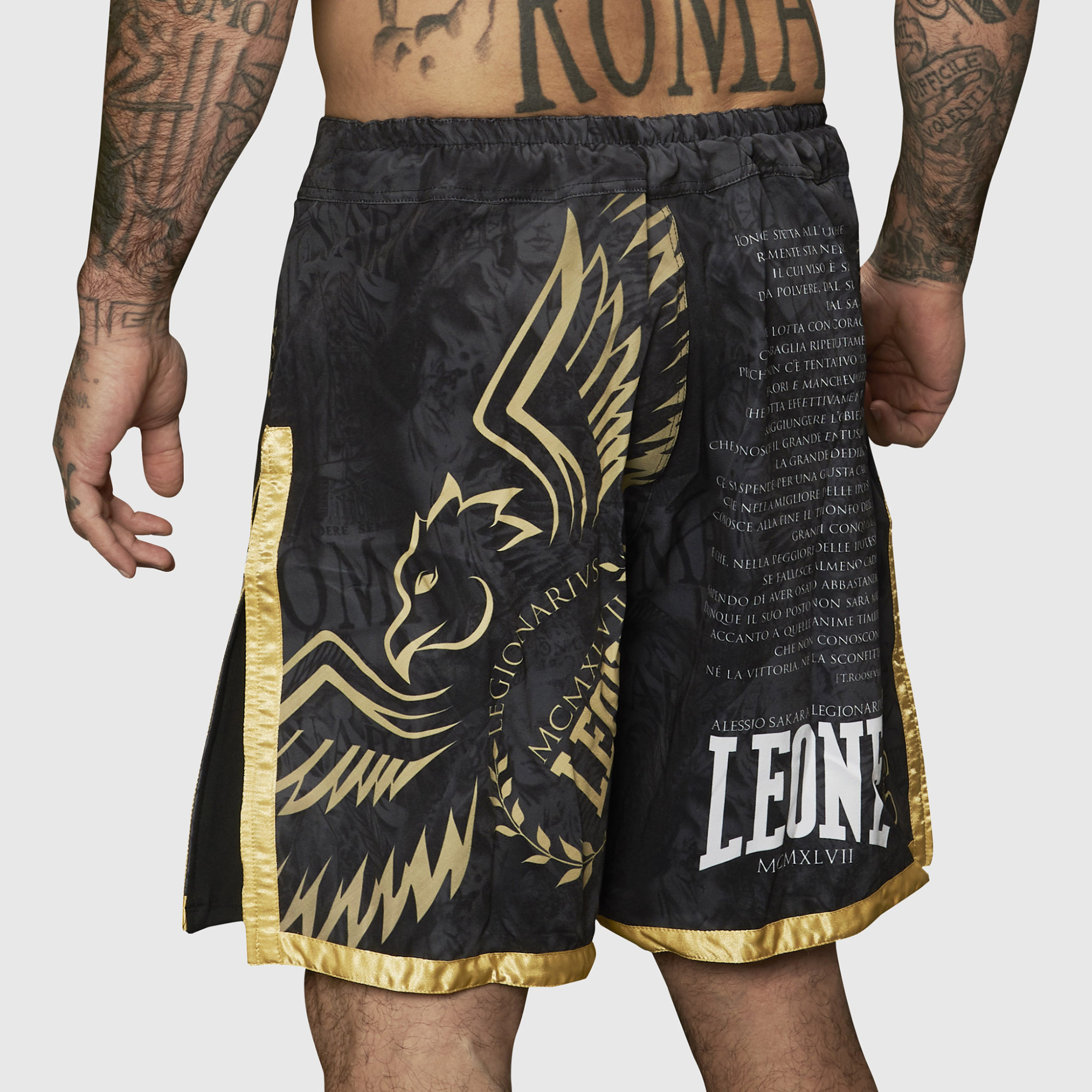 View our Leone 1947 Shorts MMA Legionarivs ll AB790 at Barbarians F